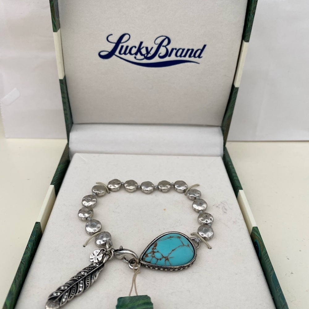 Brand New Lucky Brand Turquoise Stone Bracelet!